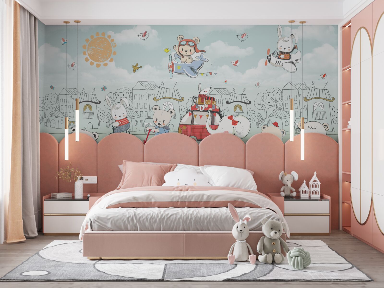 Fototapet urșii merg la plimbare