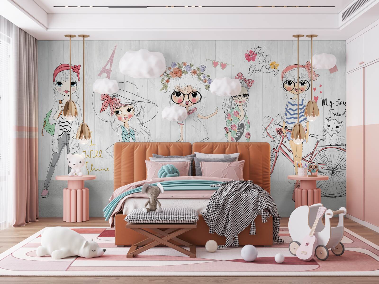 Fototapet fete elegante și la modă