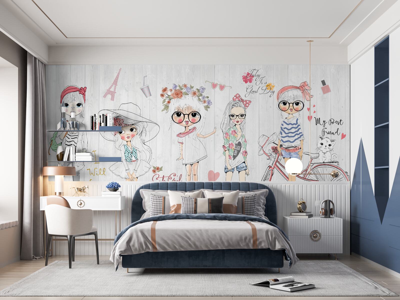 Fototapet fete elegante și la modă