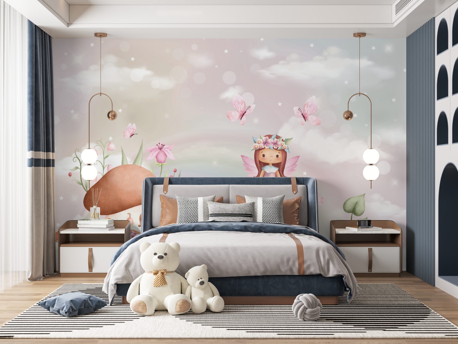 Fototapet casă de zâne pădure