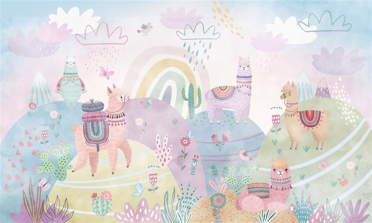 Fototapet câmpuri pe care umblă lama