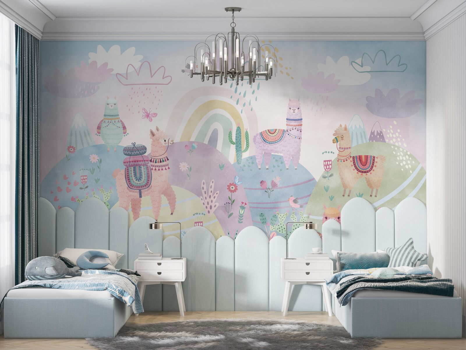 Fototapet câmpuri pe care umblă lama