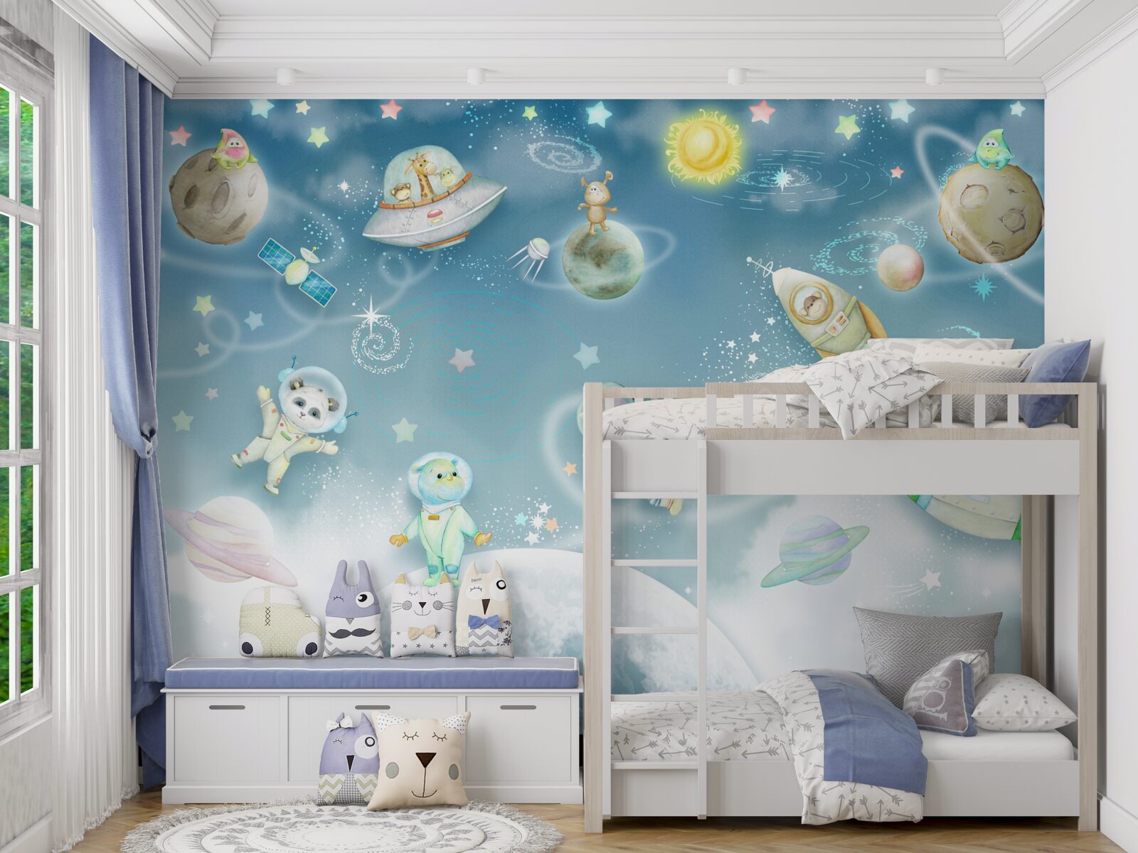 Fototapet animalele explorează spațiul