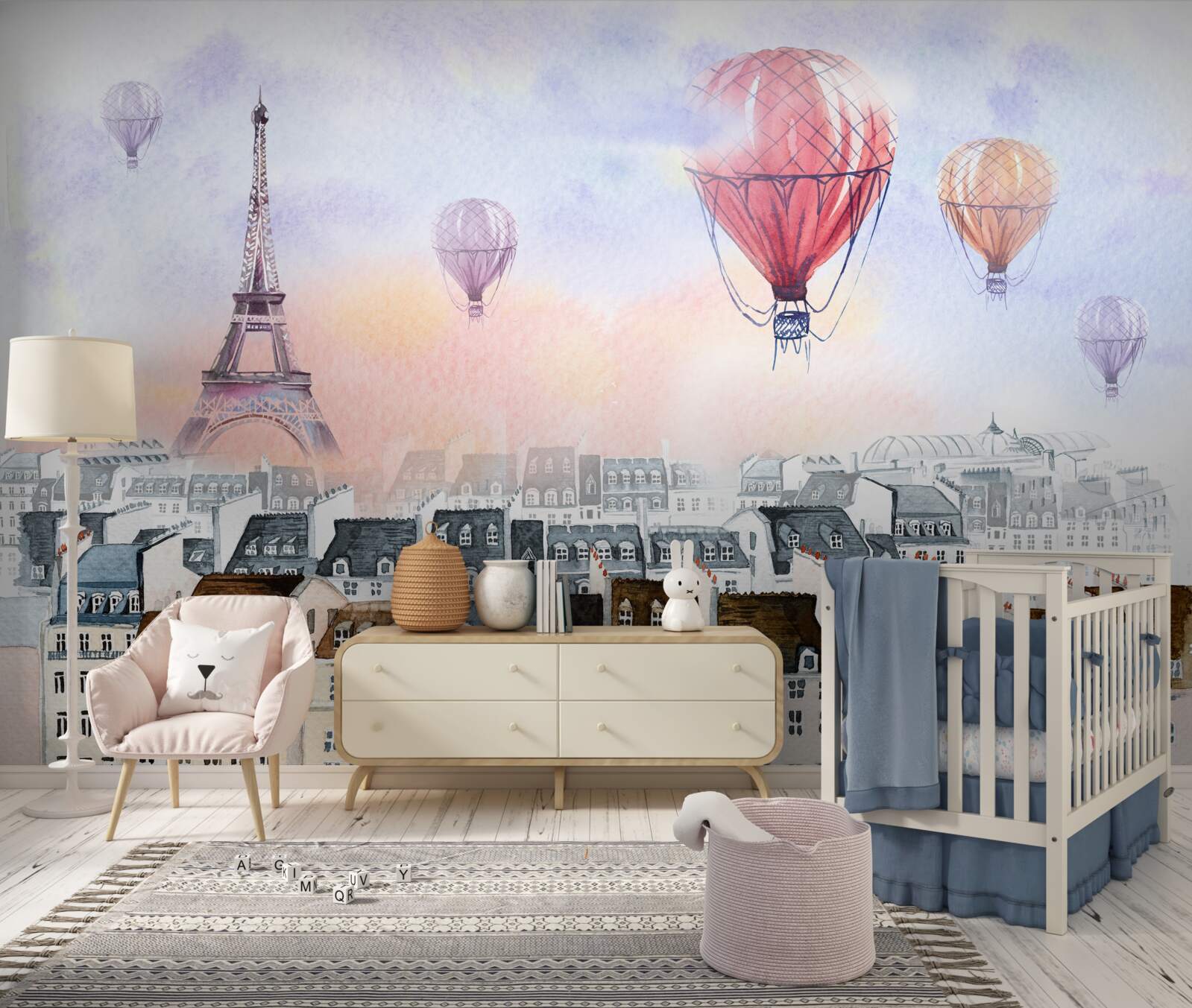 Fototapet turnul eiffel și clădirile pariziene