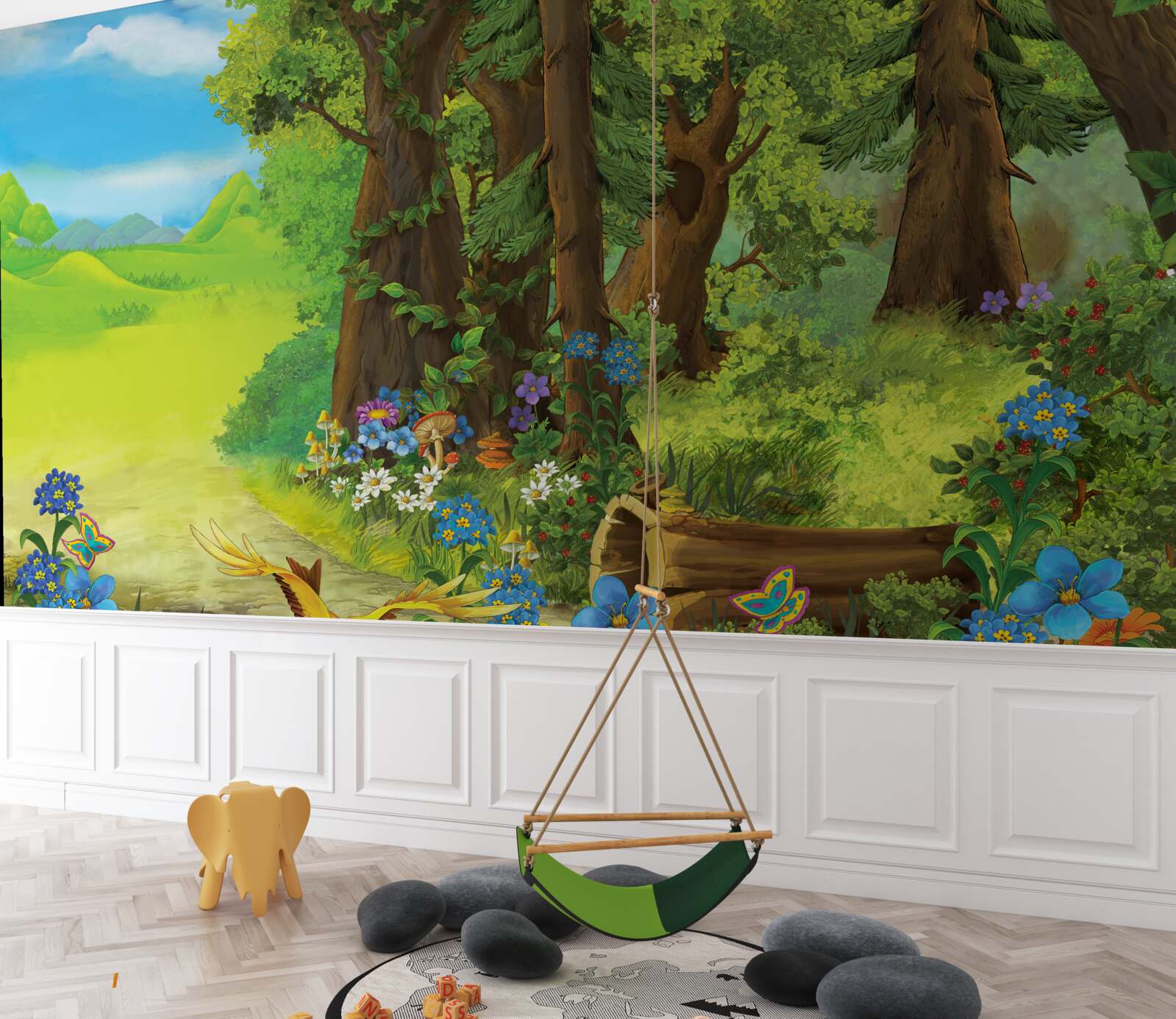 Fototapet magică pădure verde de vară