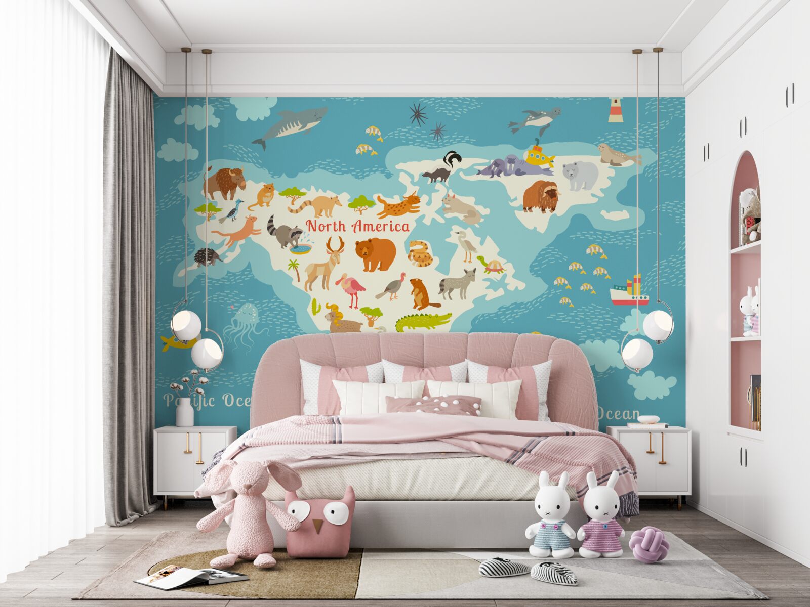 Fototapet harta popoarelor din America de Nord