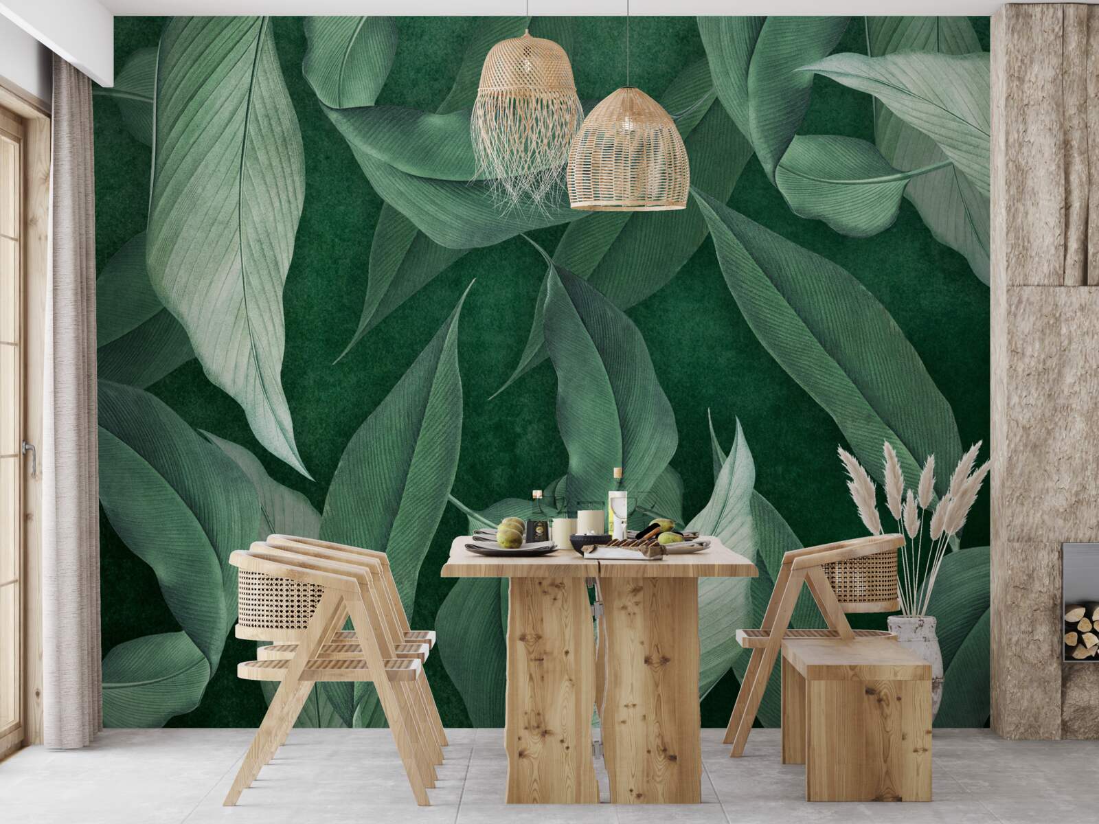 Fototapet frunzele de ferigă sunt verzi