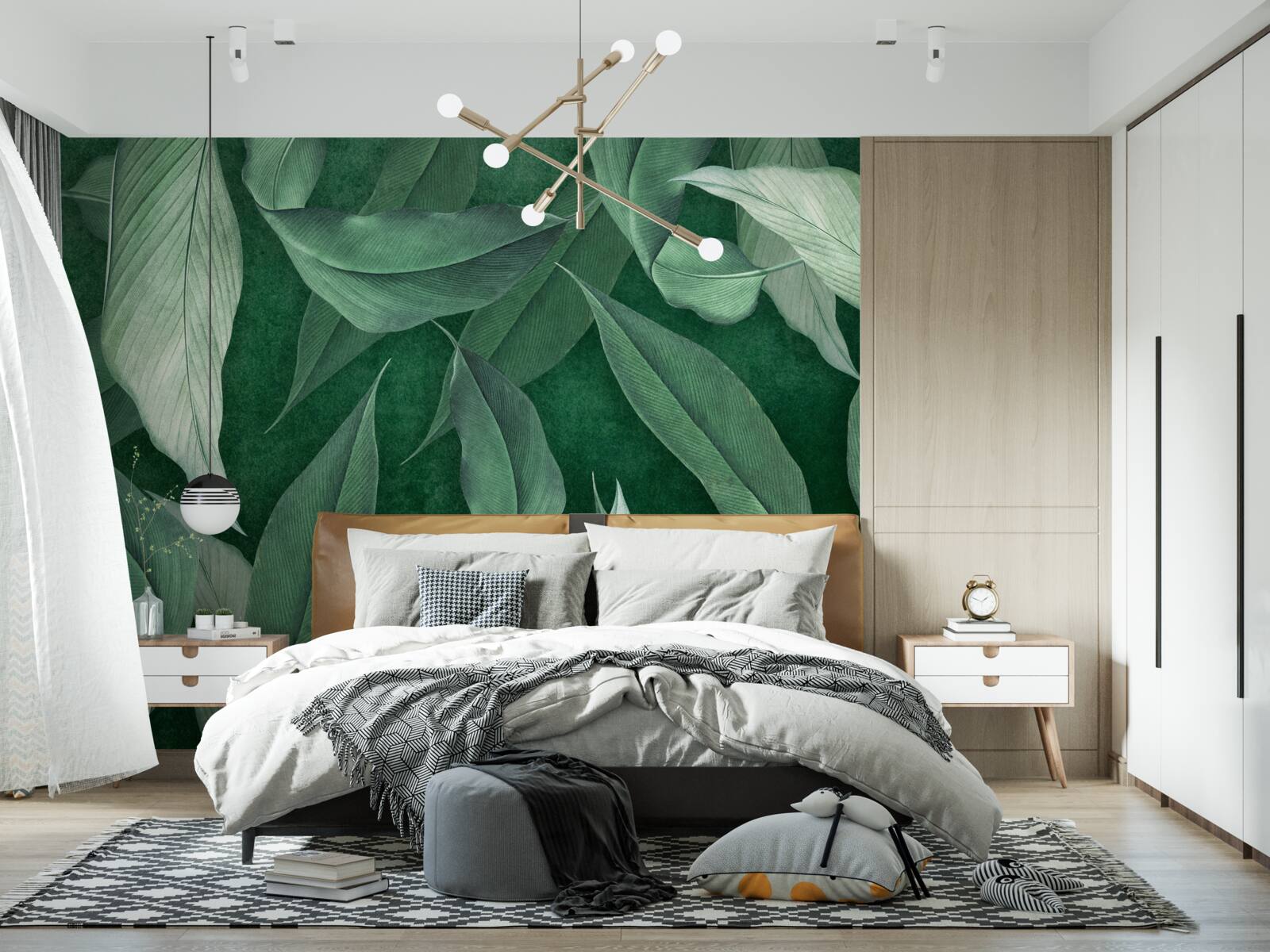 Fototapet frunzele de ferigă sunt verzi