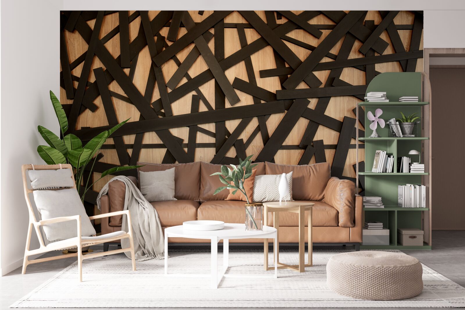 Fototapet ramuri drepte pe trunchi