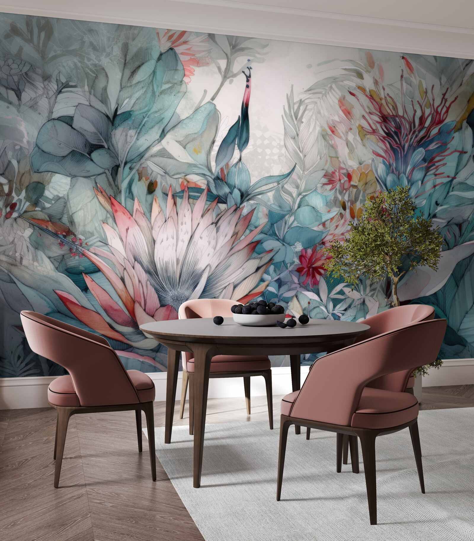 Fototapet plantele din pădurile tropicale