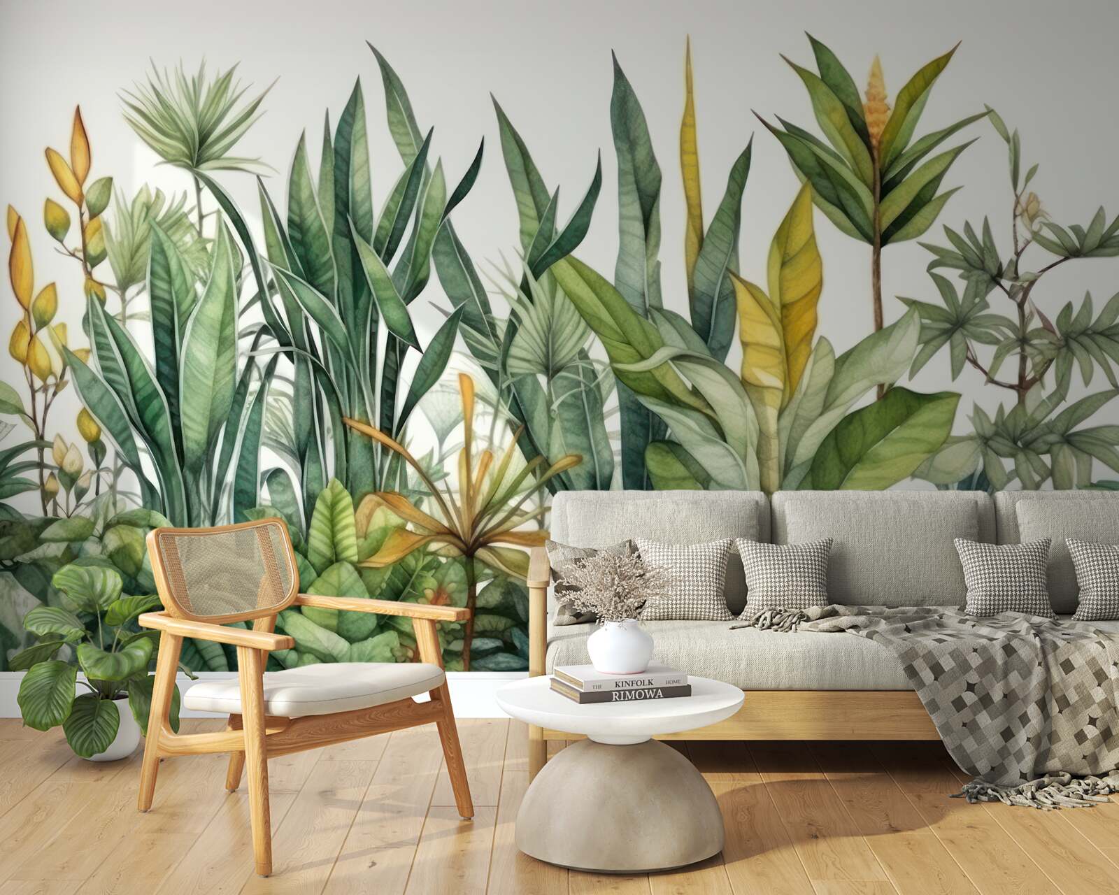 Fototapet arbuști înalți de palmier cresc în junglă