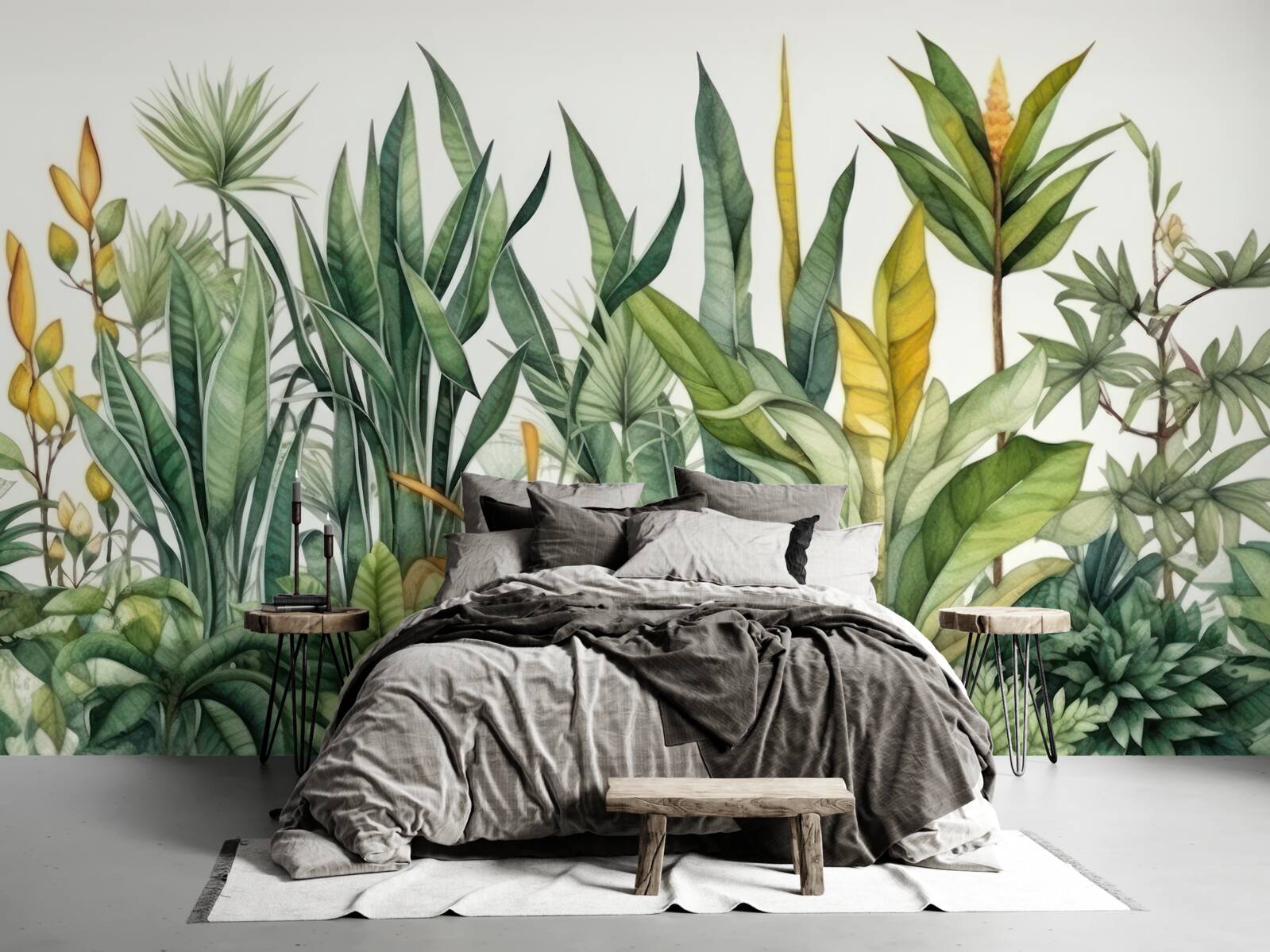 Fototapet arbuști înalți de palmier cresc în junglă