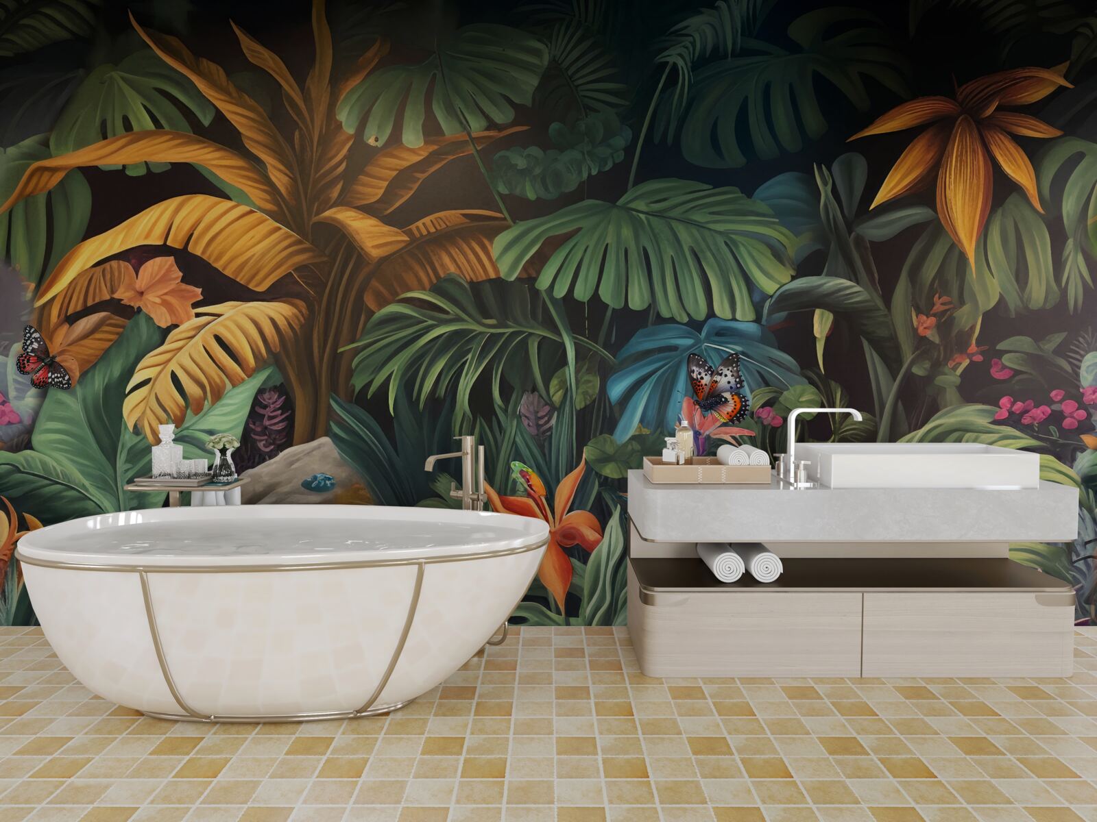 Fototapet verdele dens al pădurilor tropicale