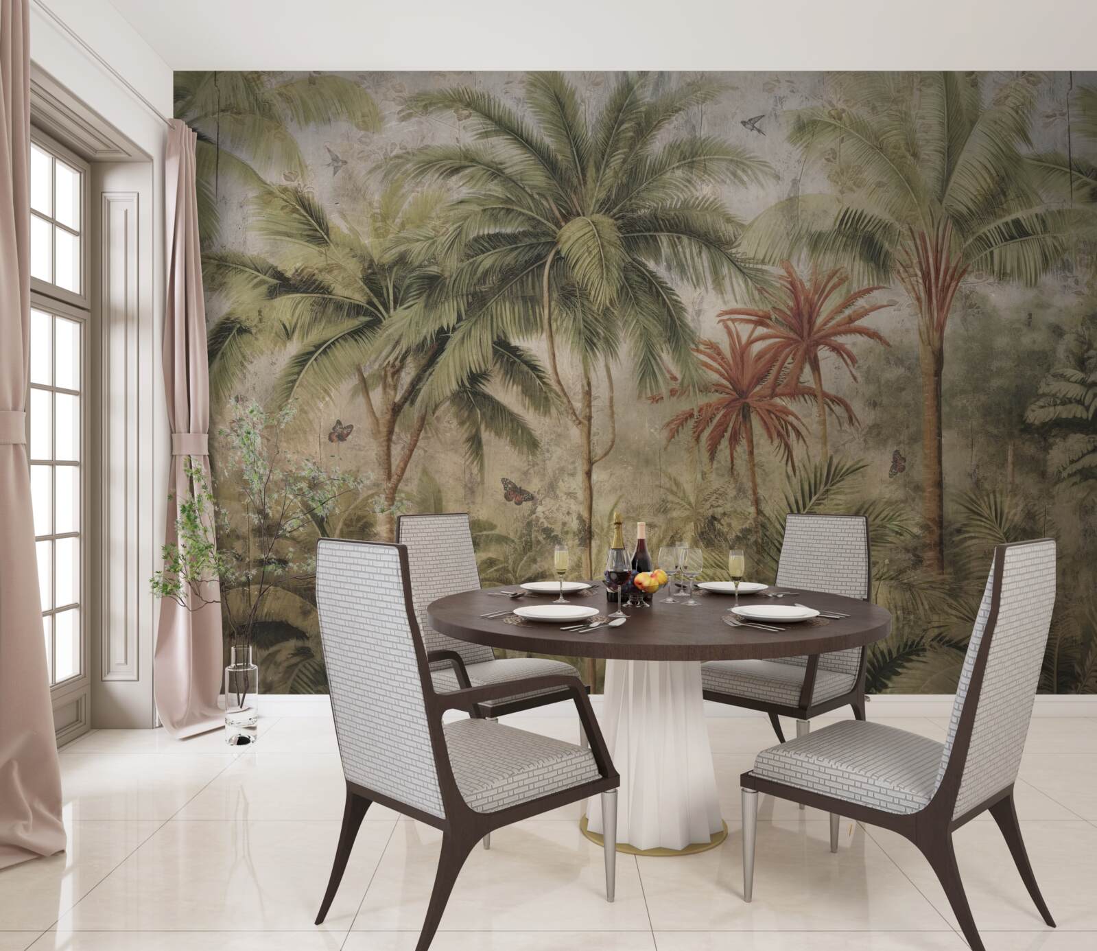 Fototapet palmieri la tropice după vreme ploioasă