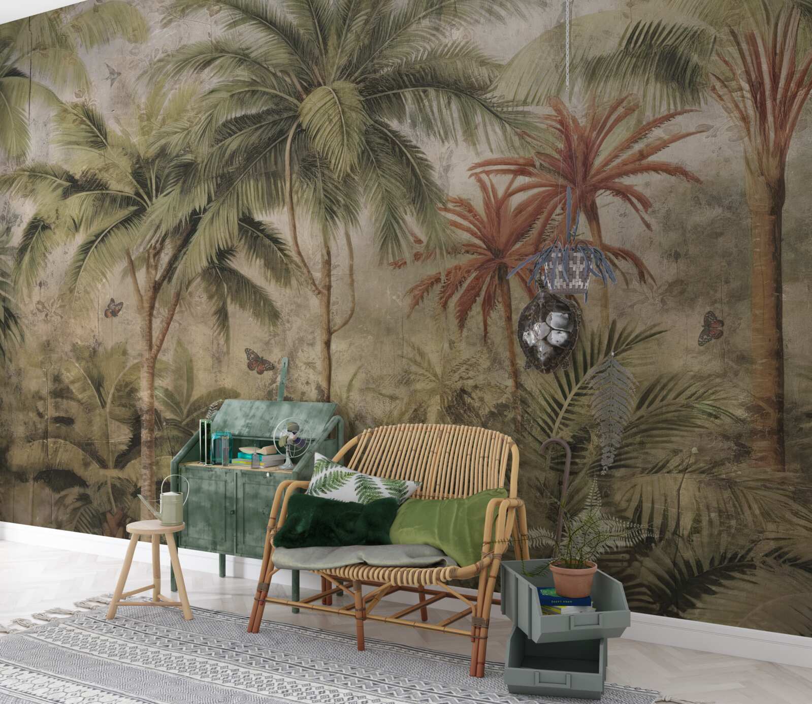 Fototapet palmieri la tropice după vreme ploioasă