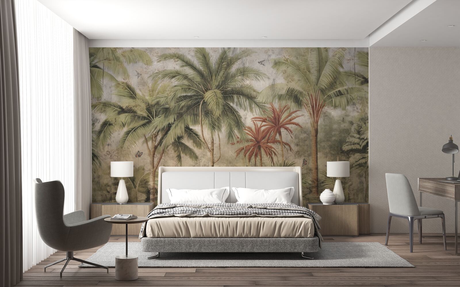 Fototapet palmieri la tropice după vreme ploioasă