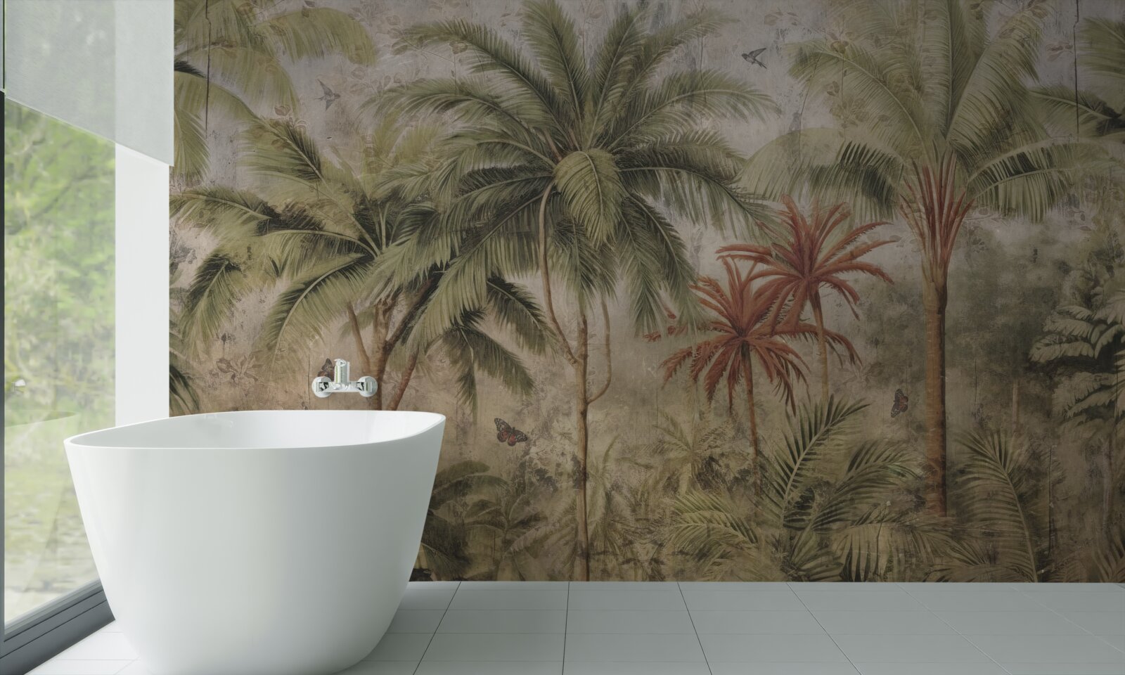 Fototapet palmieri la tropice după vreme ploioasă