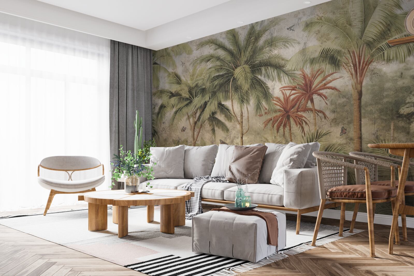 Fototapet palmieri la tropice după vreme ploioasă