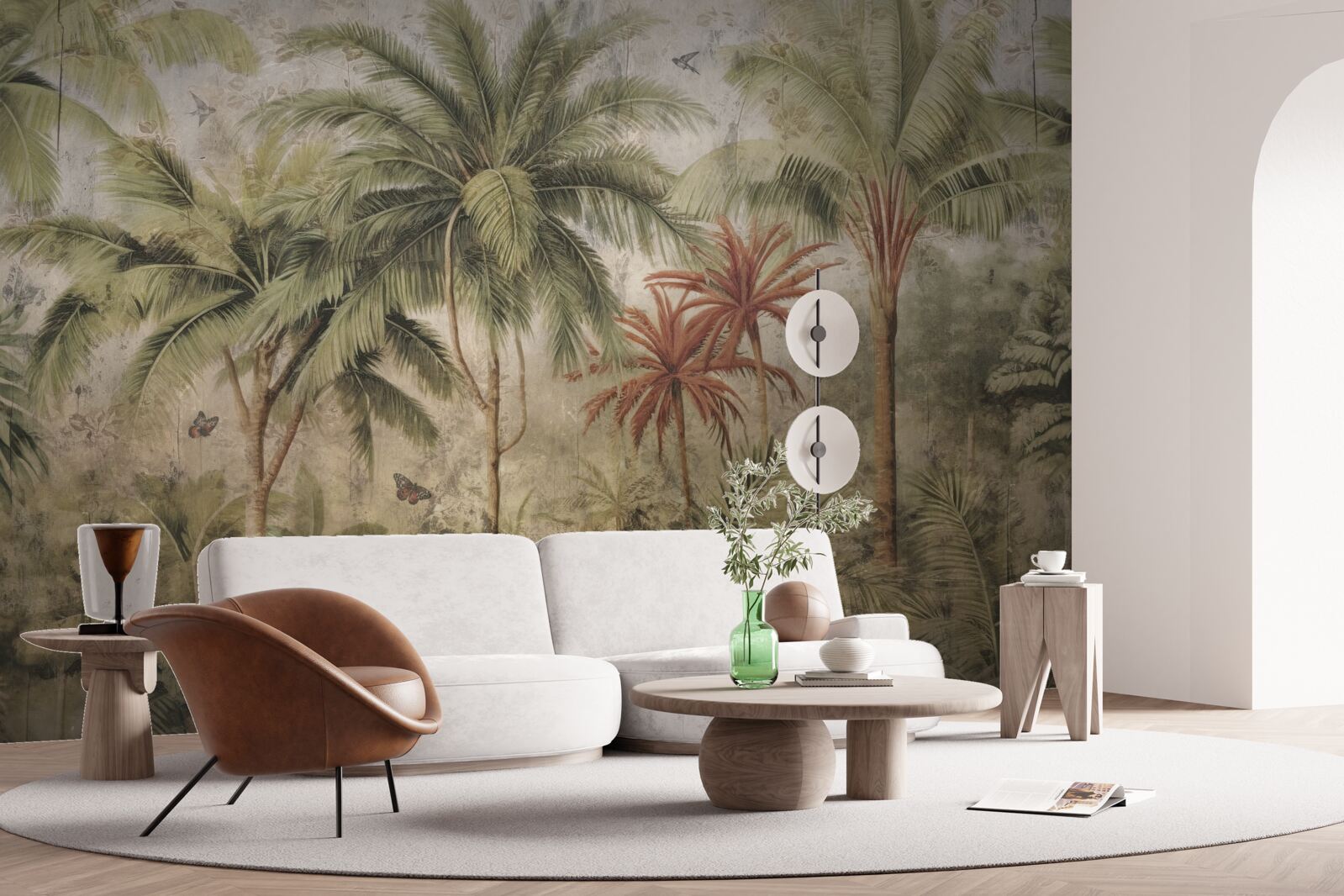 Fototapet palmieri la tropice după vreme ploioasă