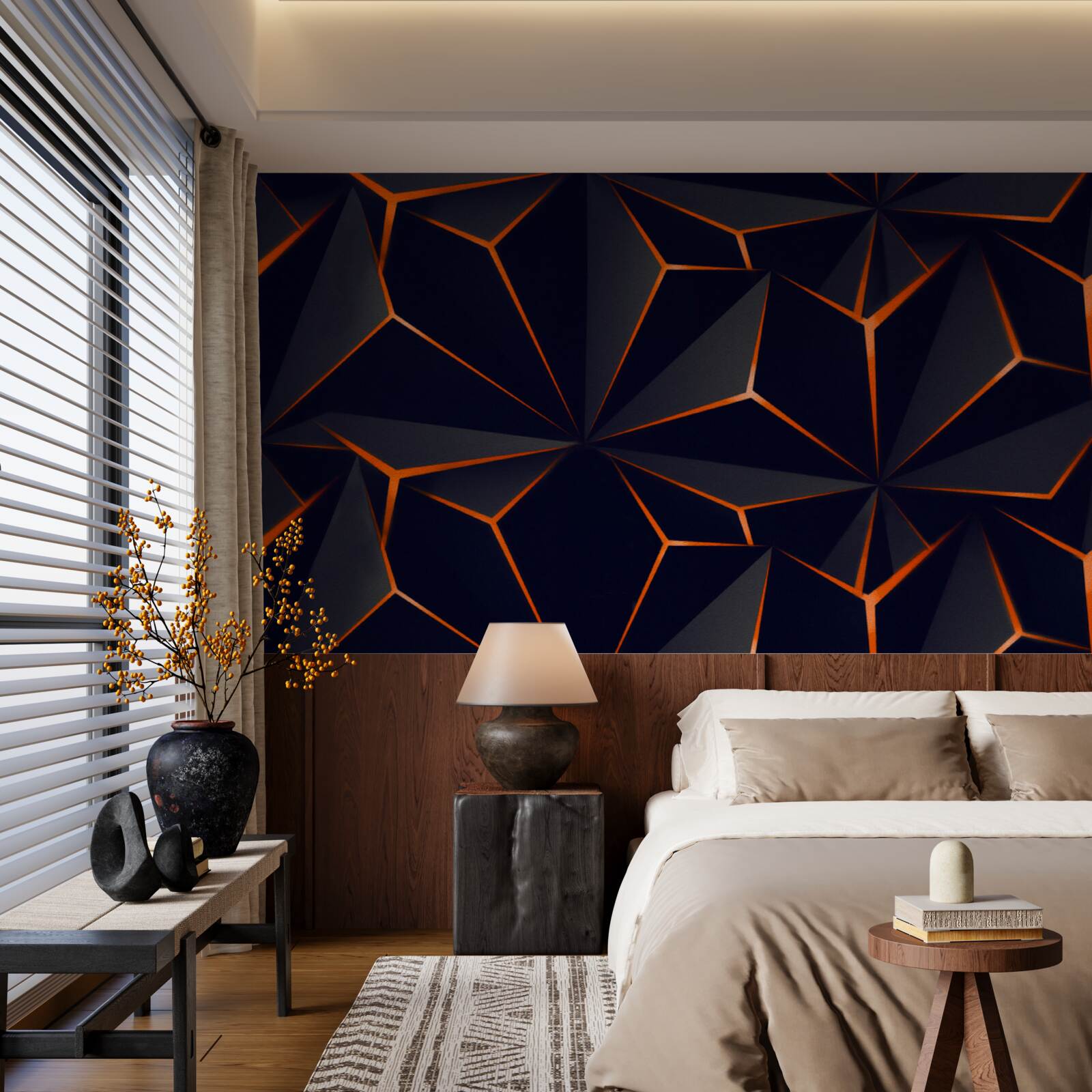 Fototapet piramidele sunt negre cu margini roșii