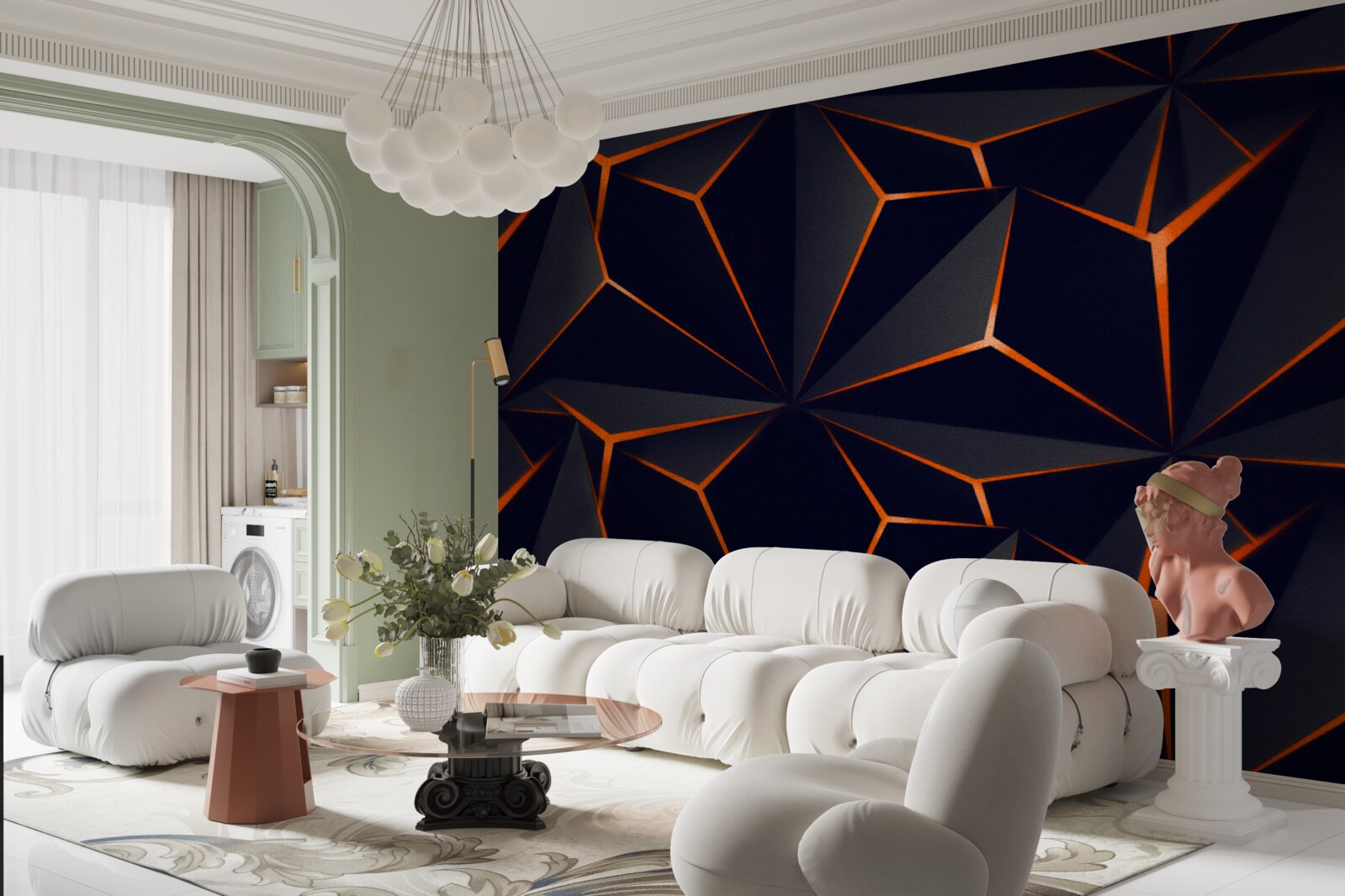 Fototapet piramidele sunt negre cu margini roșii