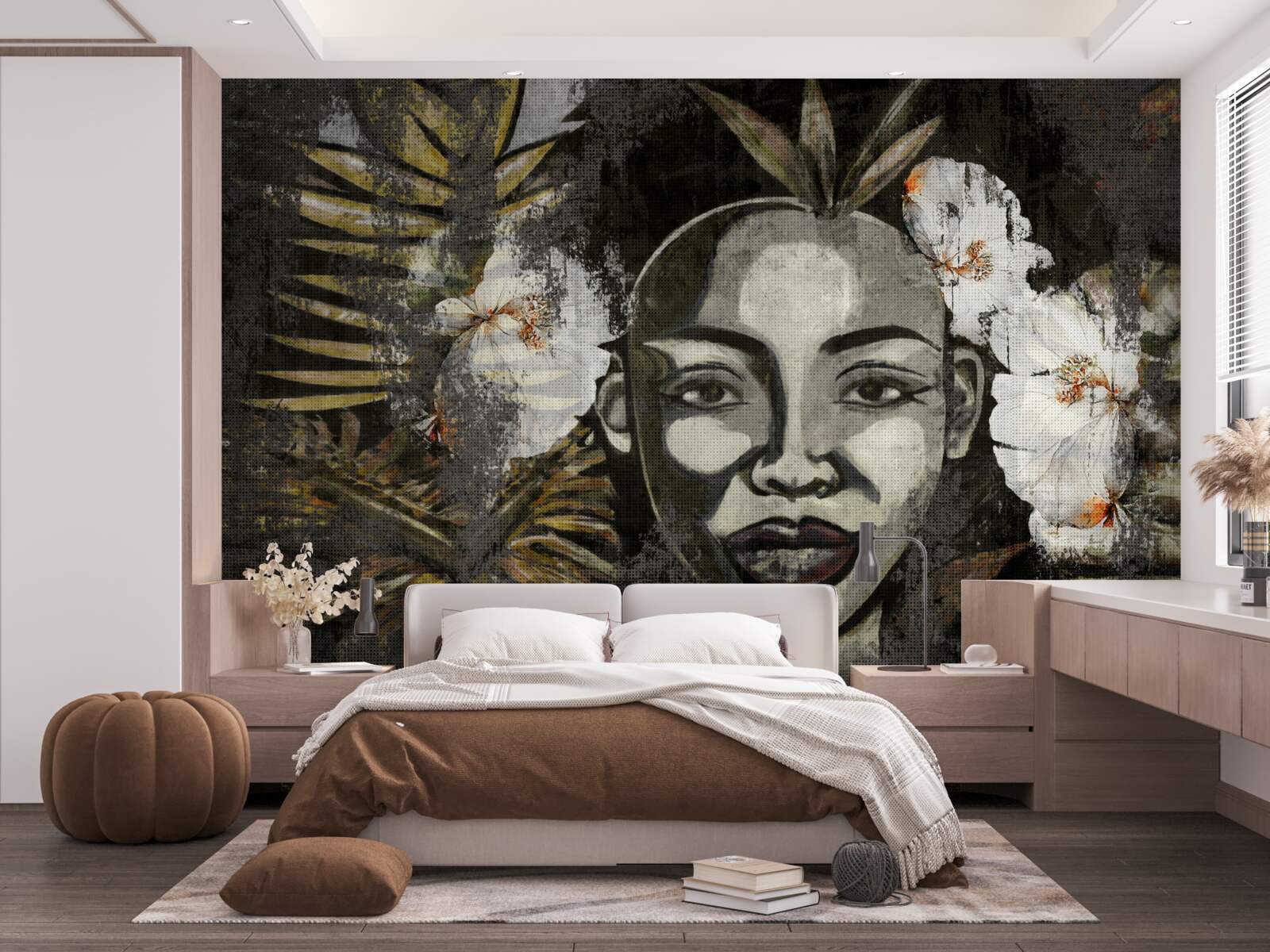 Fototapet Femeie africană într-o pădure tropicală