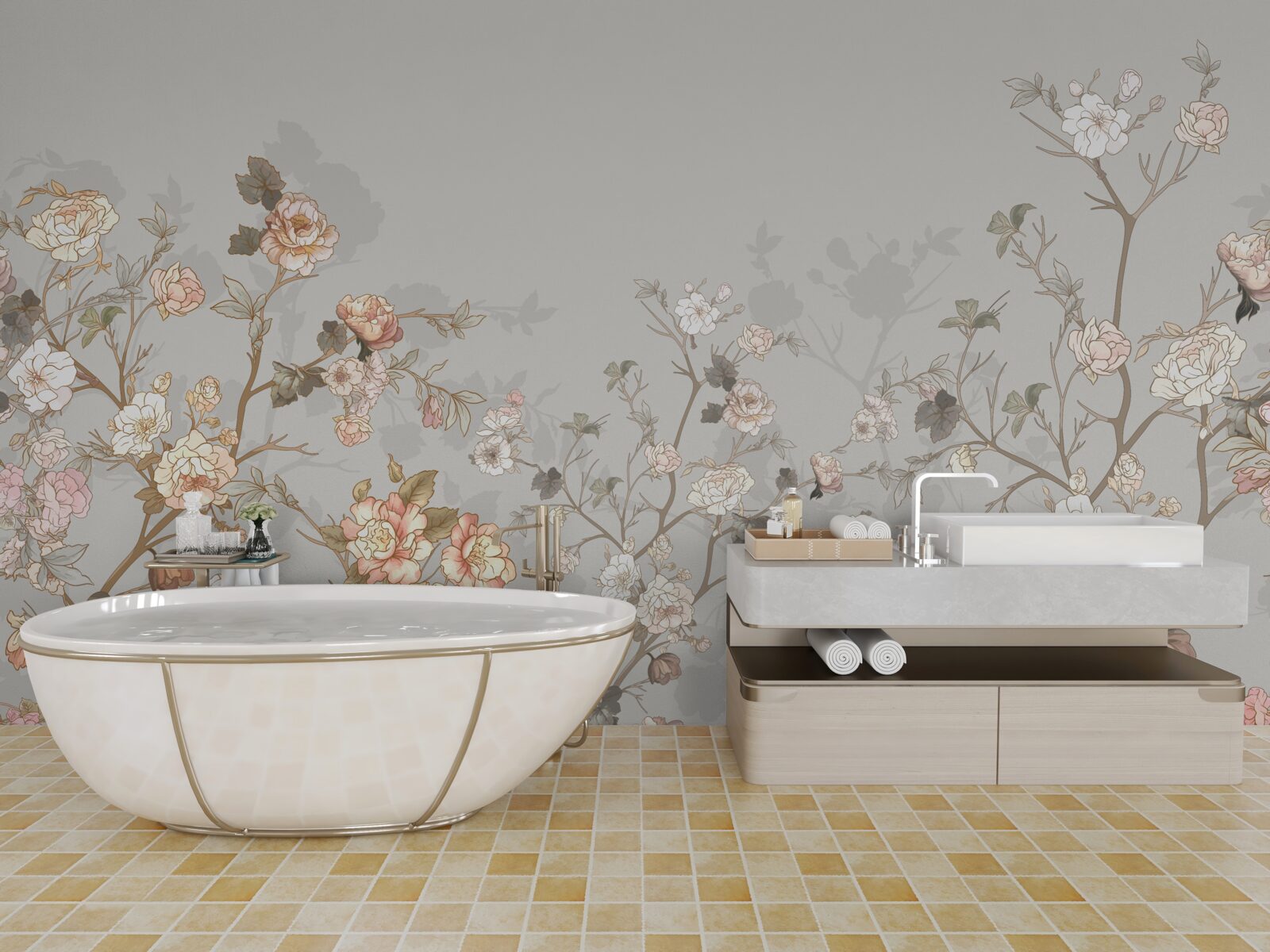 Fototapet sakura în floare