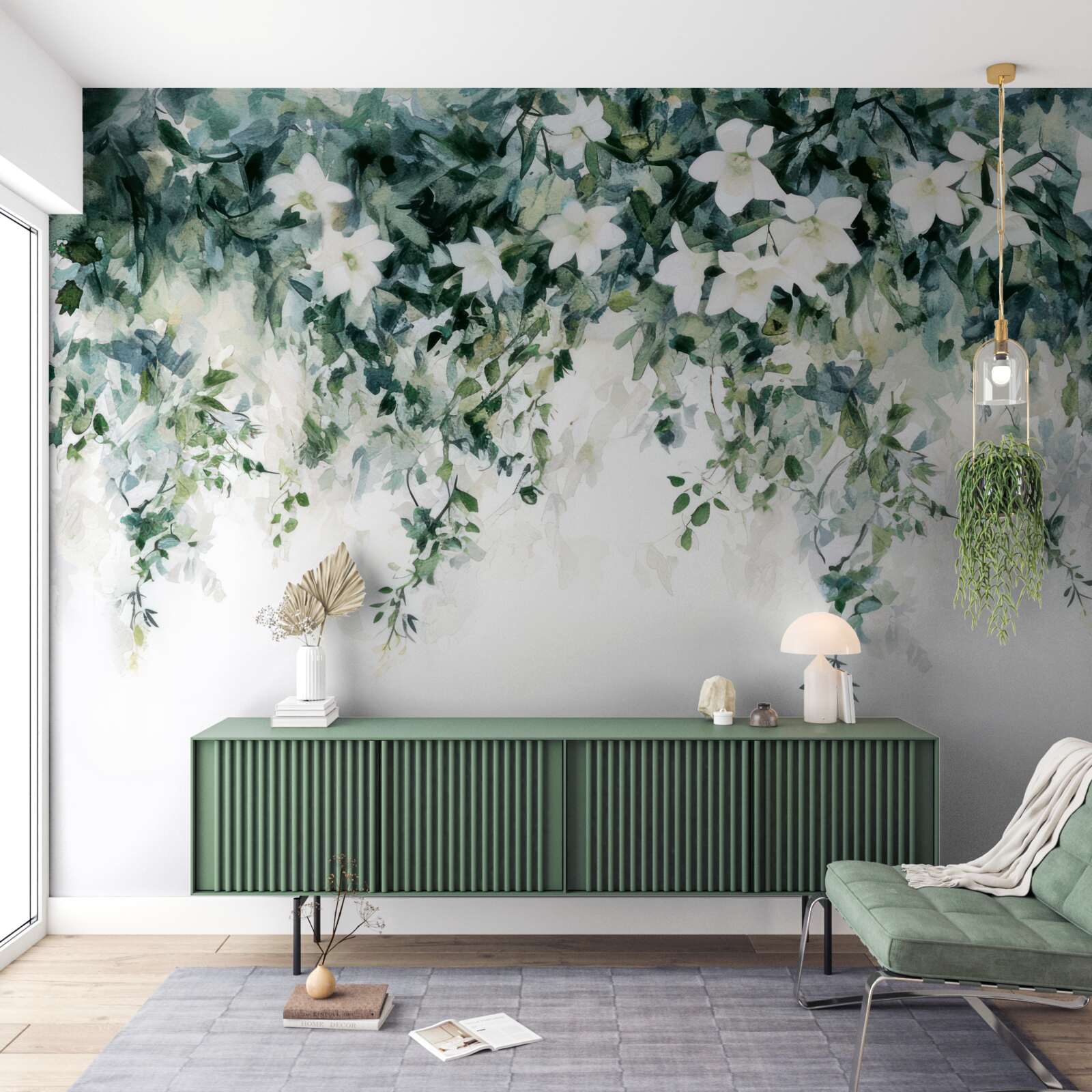 Fototapet iasomie albă ca zăpada în floare