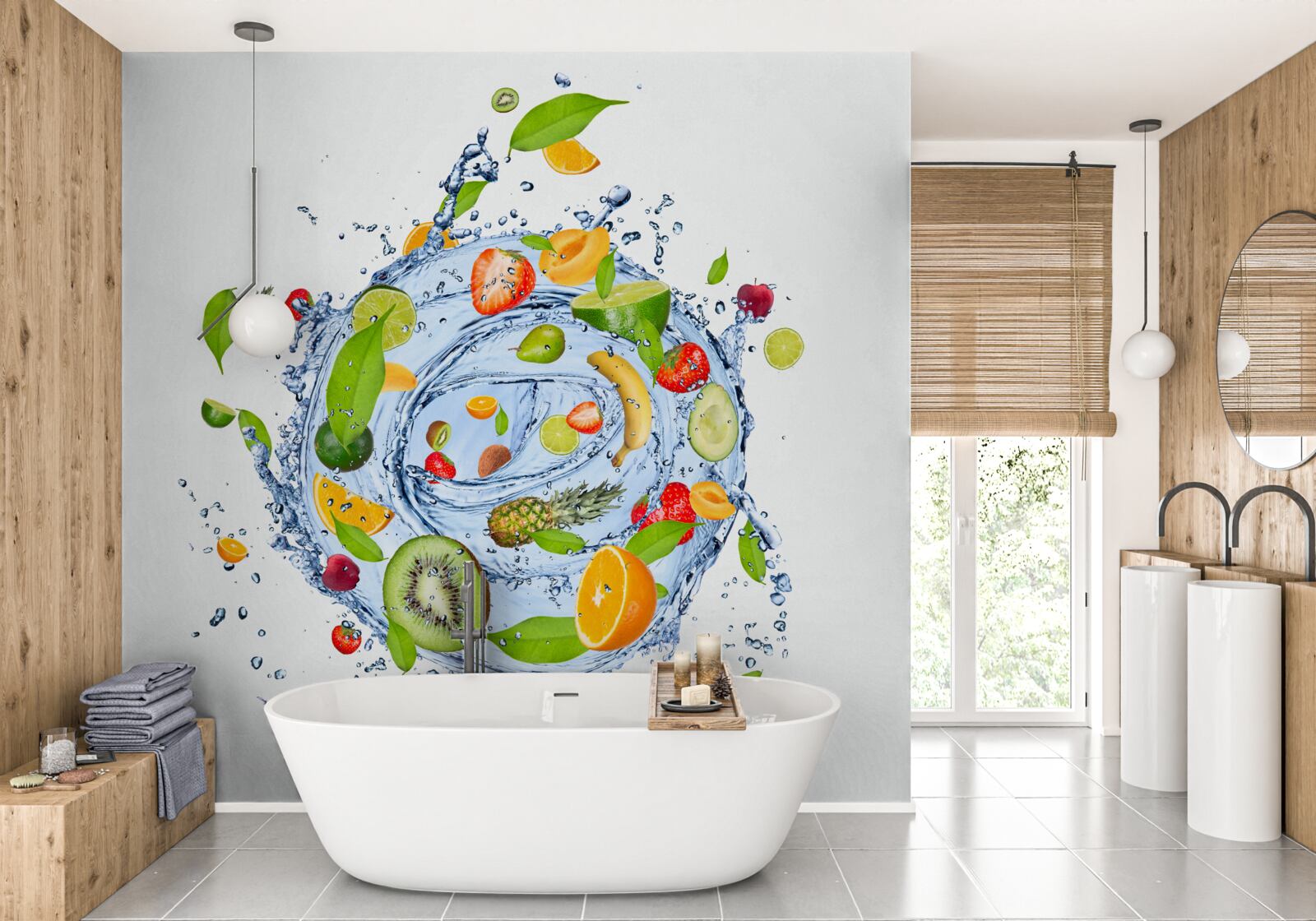 Fototapet amestec de fructe proaspete