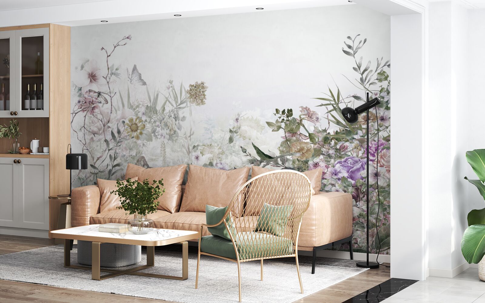 Fototapet o grădină de vară lângă casă