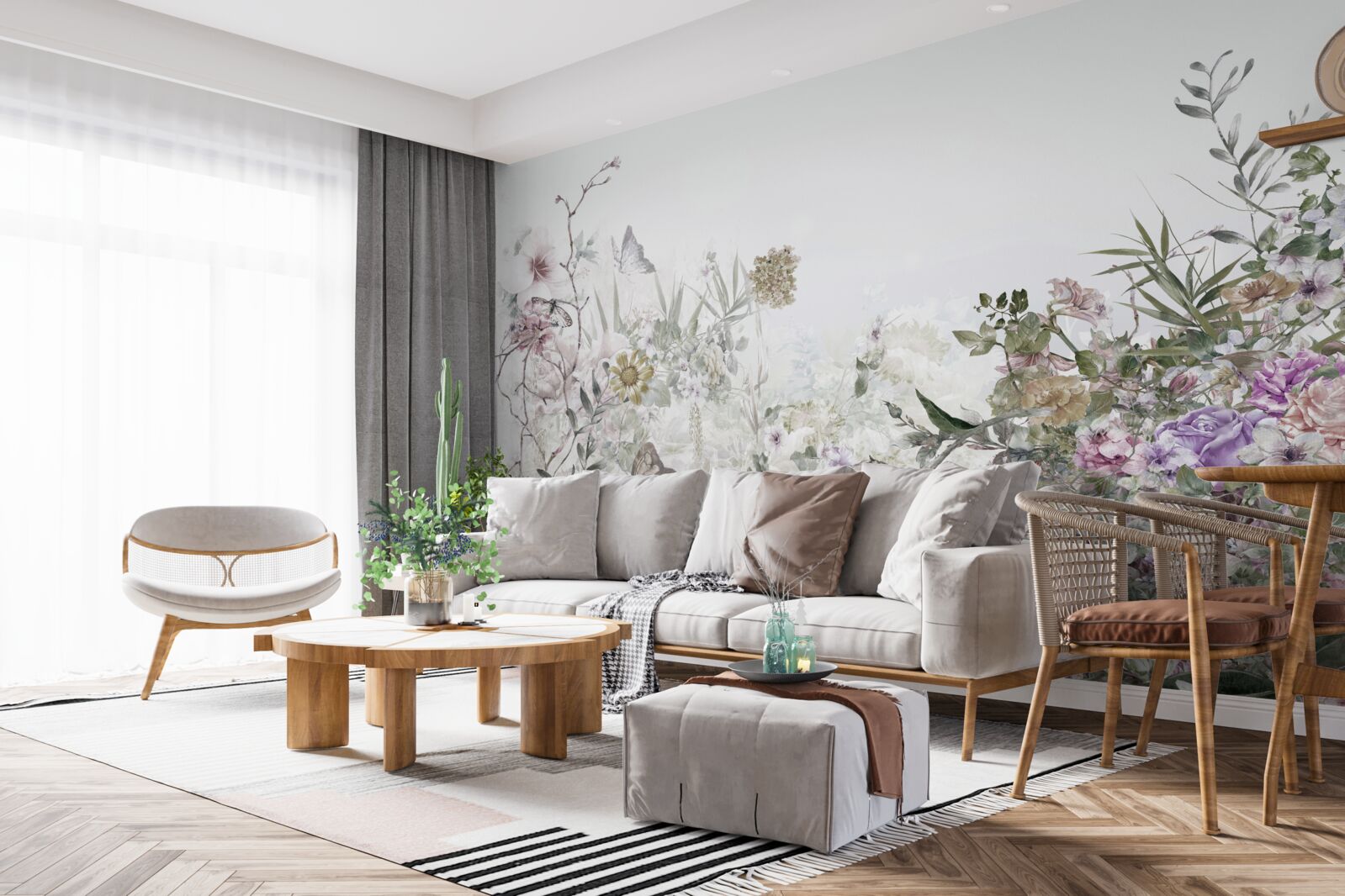 Fototapet o grădină de vară lângă casă