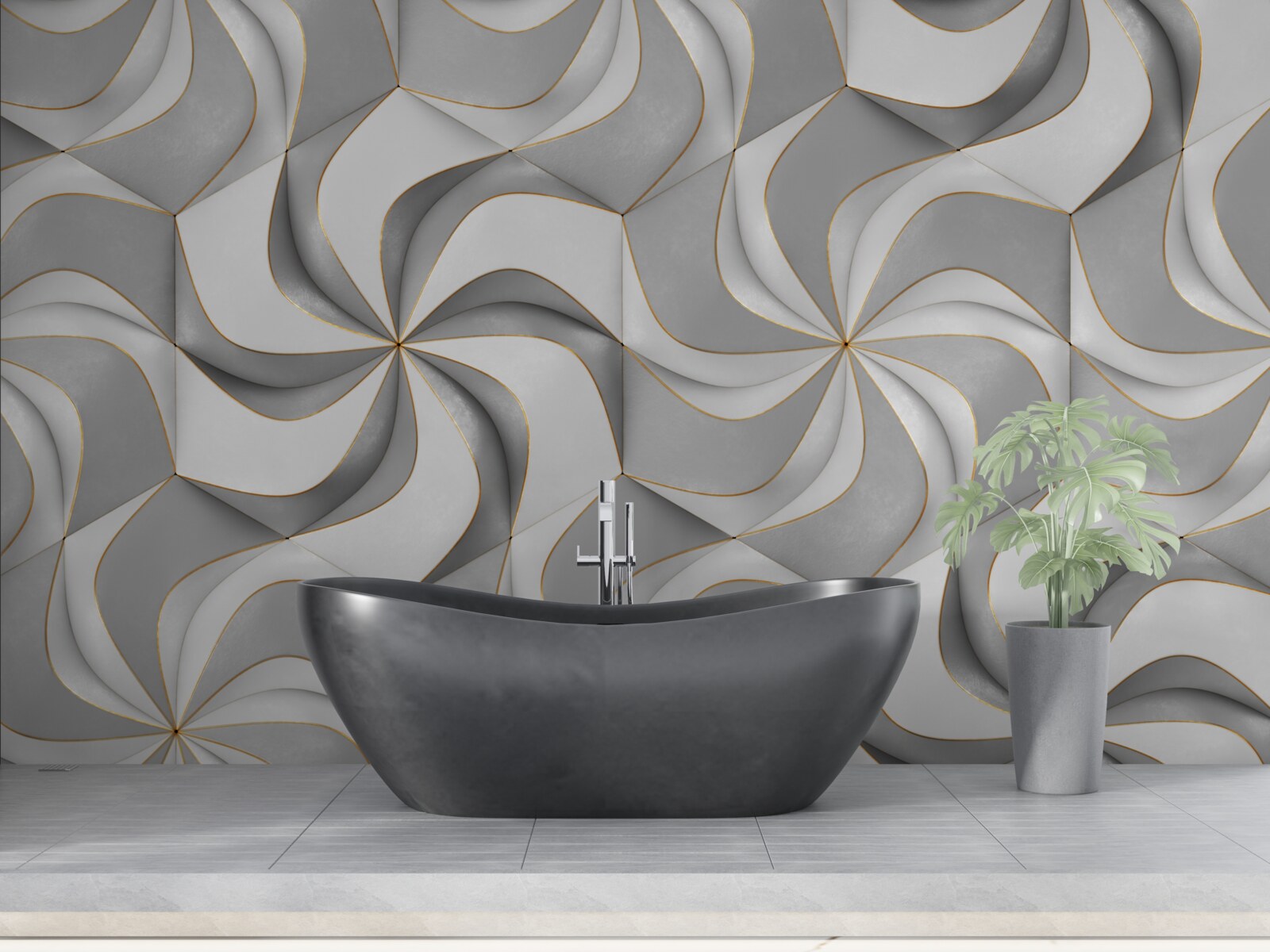 Fototapet roți gri care se învârt