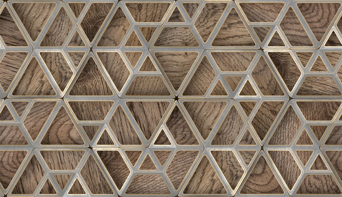 Fototapet structură triunghiulară din lemn