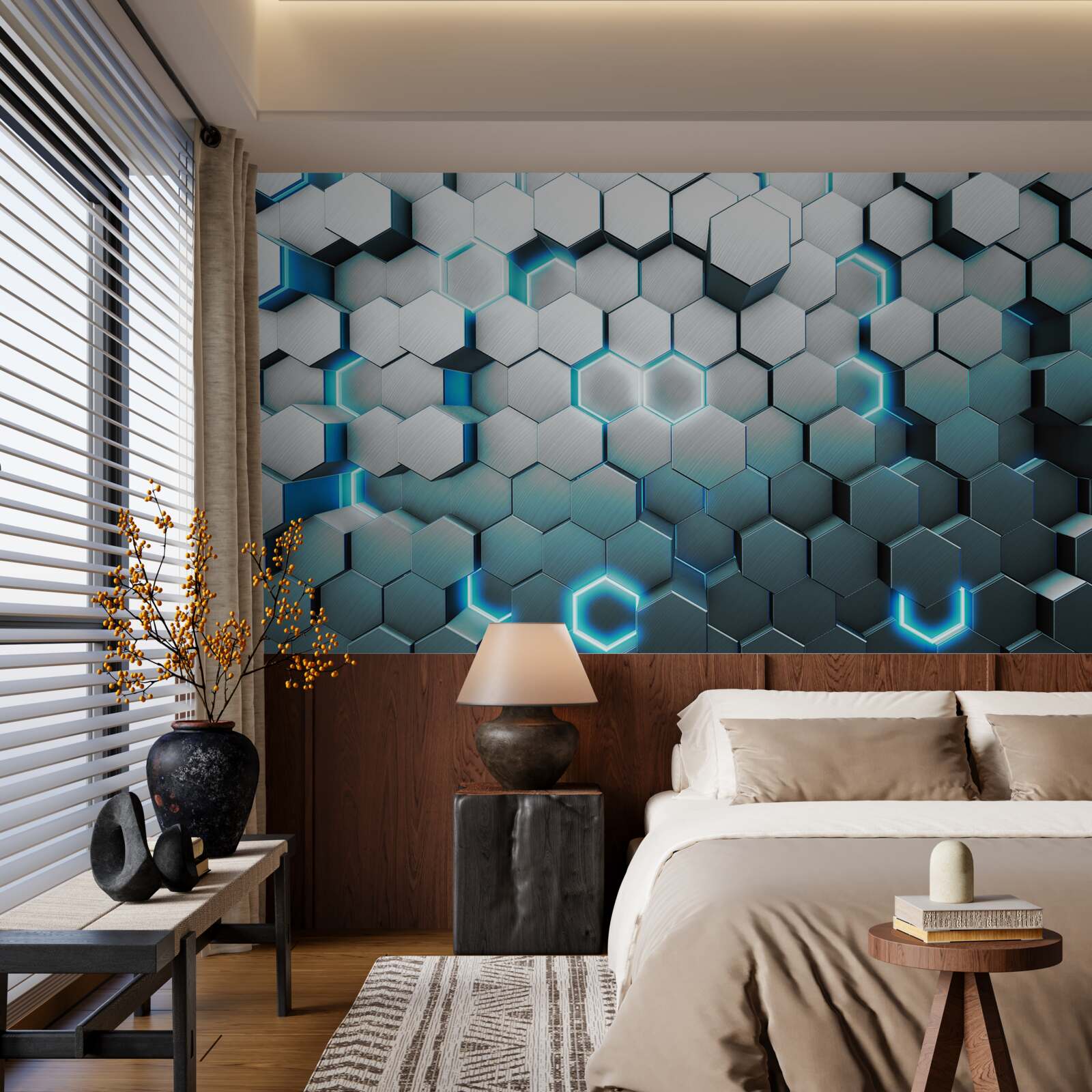 Fototapet forme pentagonale albastre