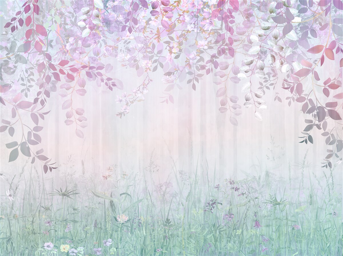 Fototapet frunze de toate culorile în pădure într-o dimineață de toamnă