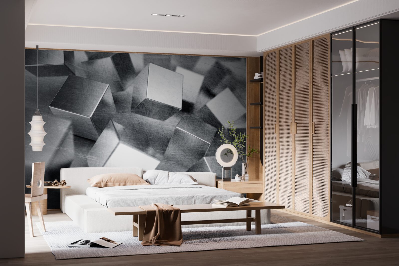 Fototapet cuburi din oțel