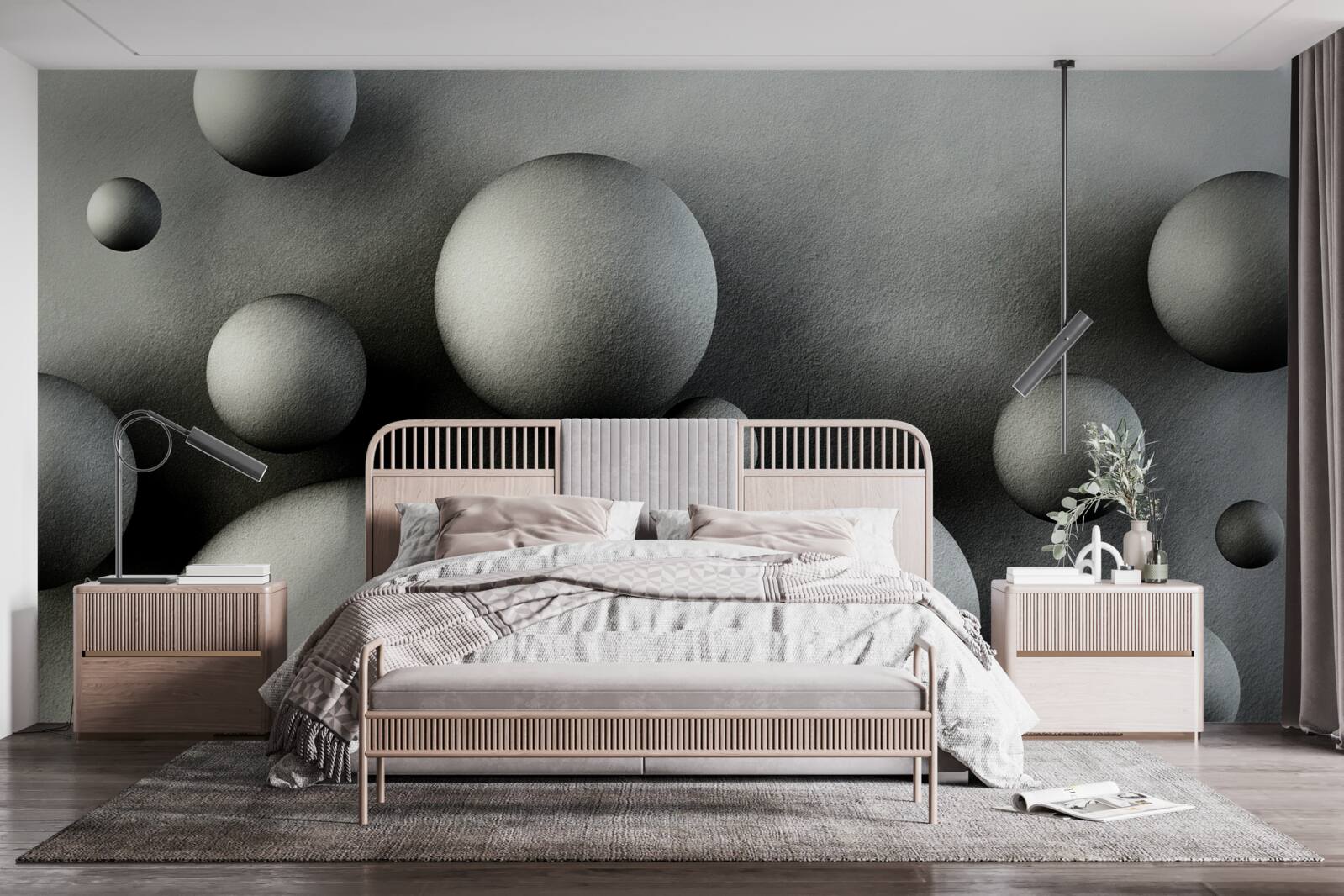 Fototapet levitație bile dense