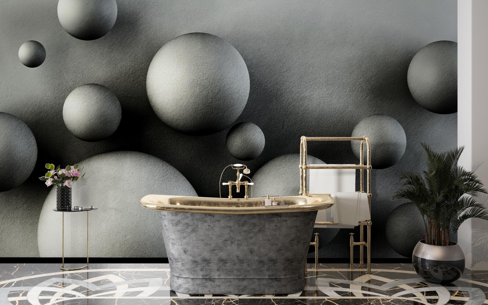 Fototapet levitație bile dense