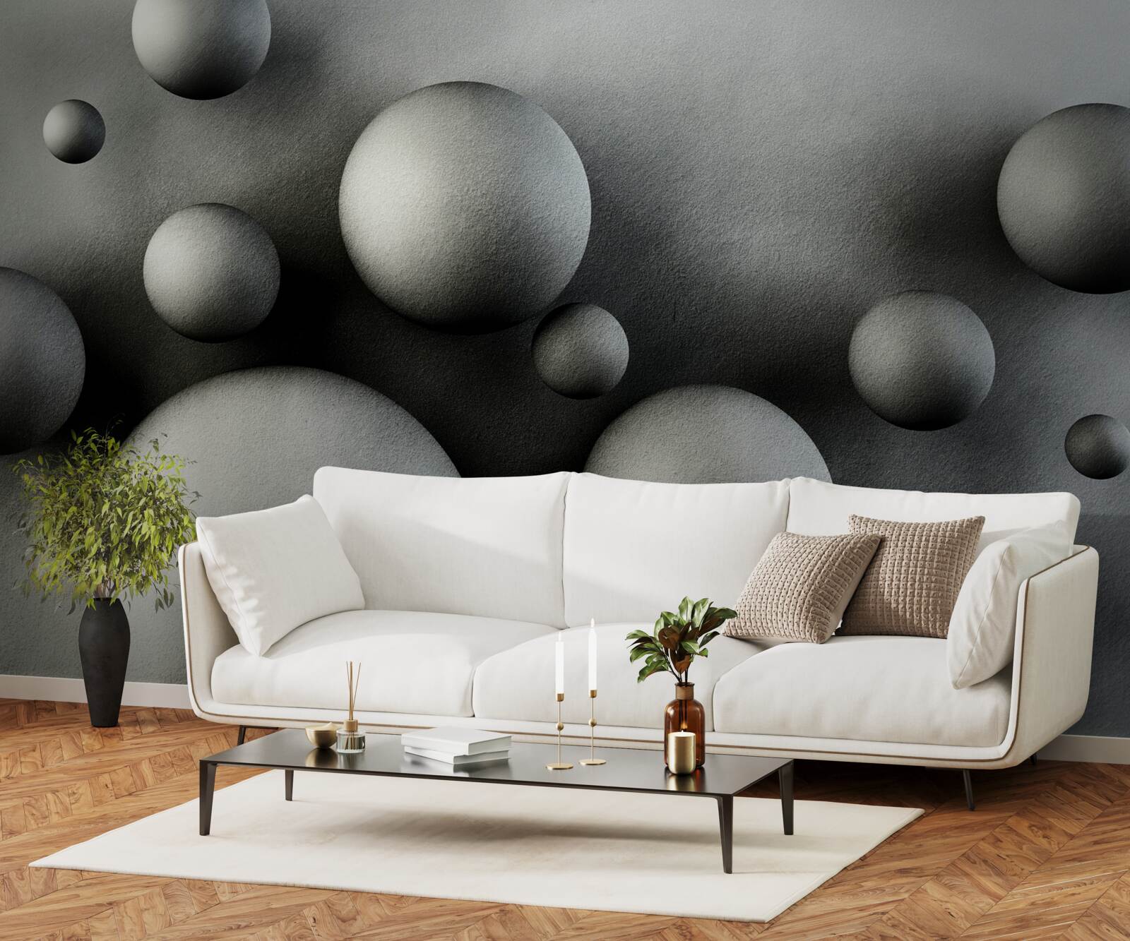 Fototapet levitație bile dense