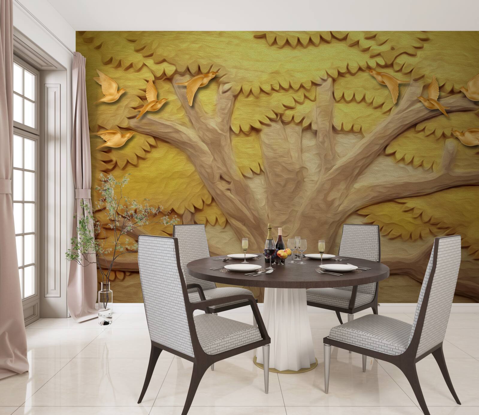 Fototapet frunze de copac luxuriante