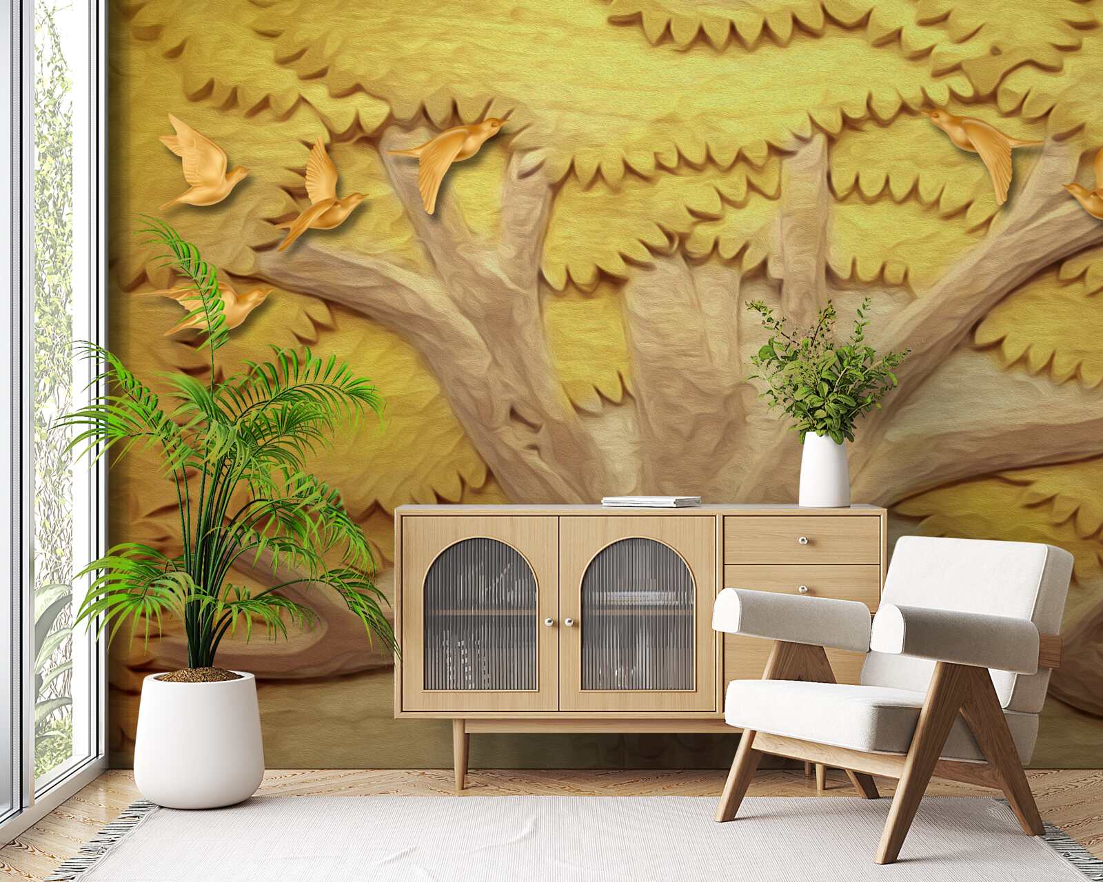 Fototapet frunze de copac luxuriante