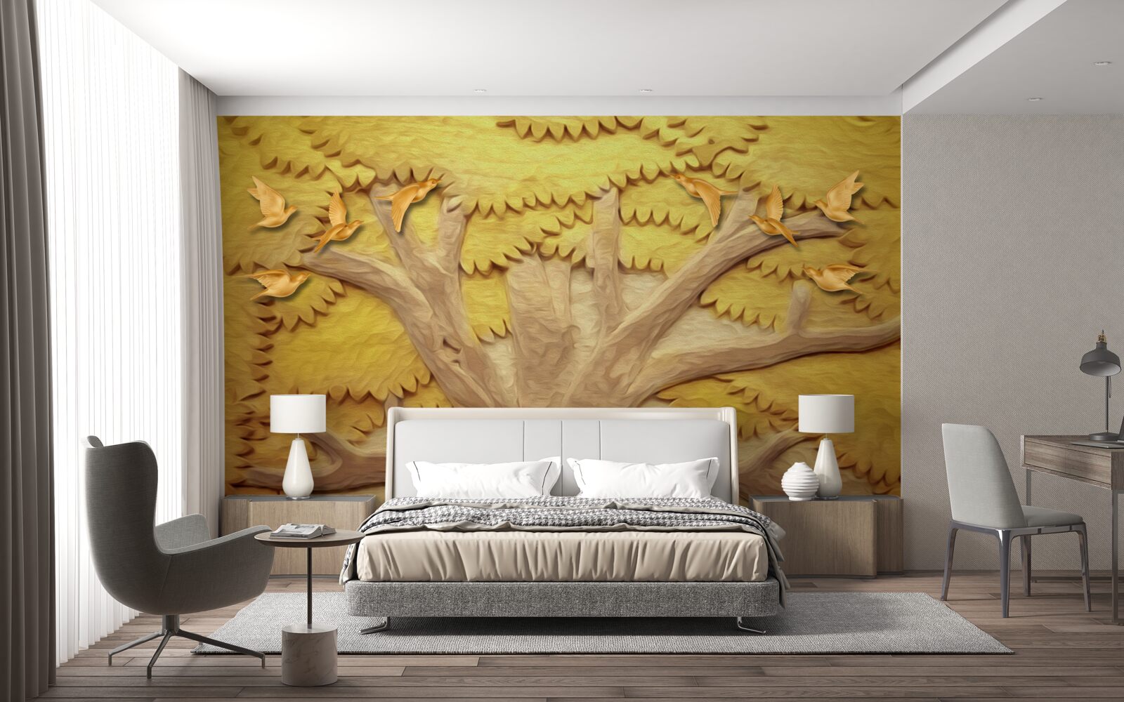 Fototapet frunze de copac luxuriante