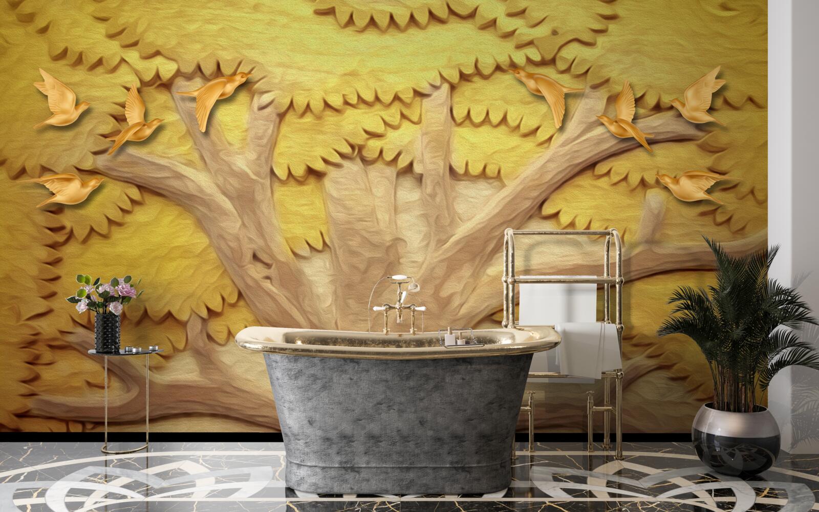 Fototapet frunze de copac luxuriante