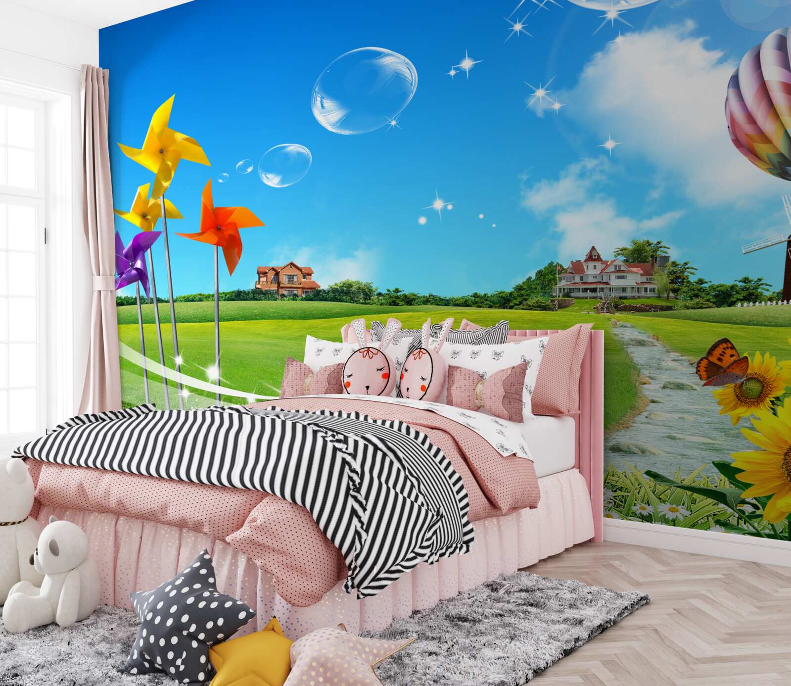 Fototapet într-o zi de vară, cărarea este verde