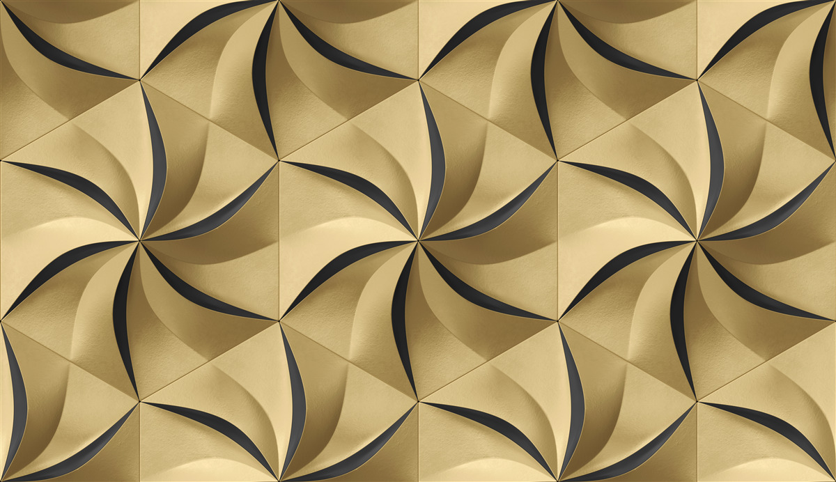 Fototapet stele de muștar în stil geometric