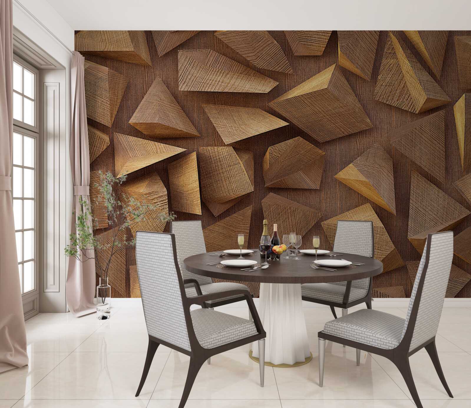 Fototapet diverse bucăți de lemn