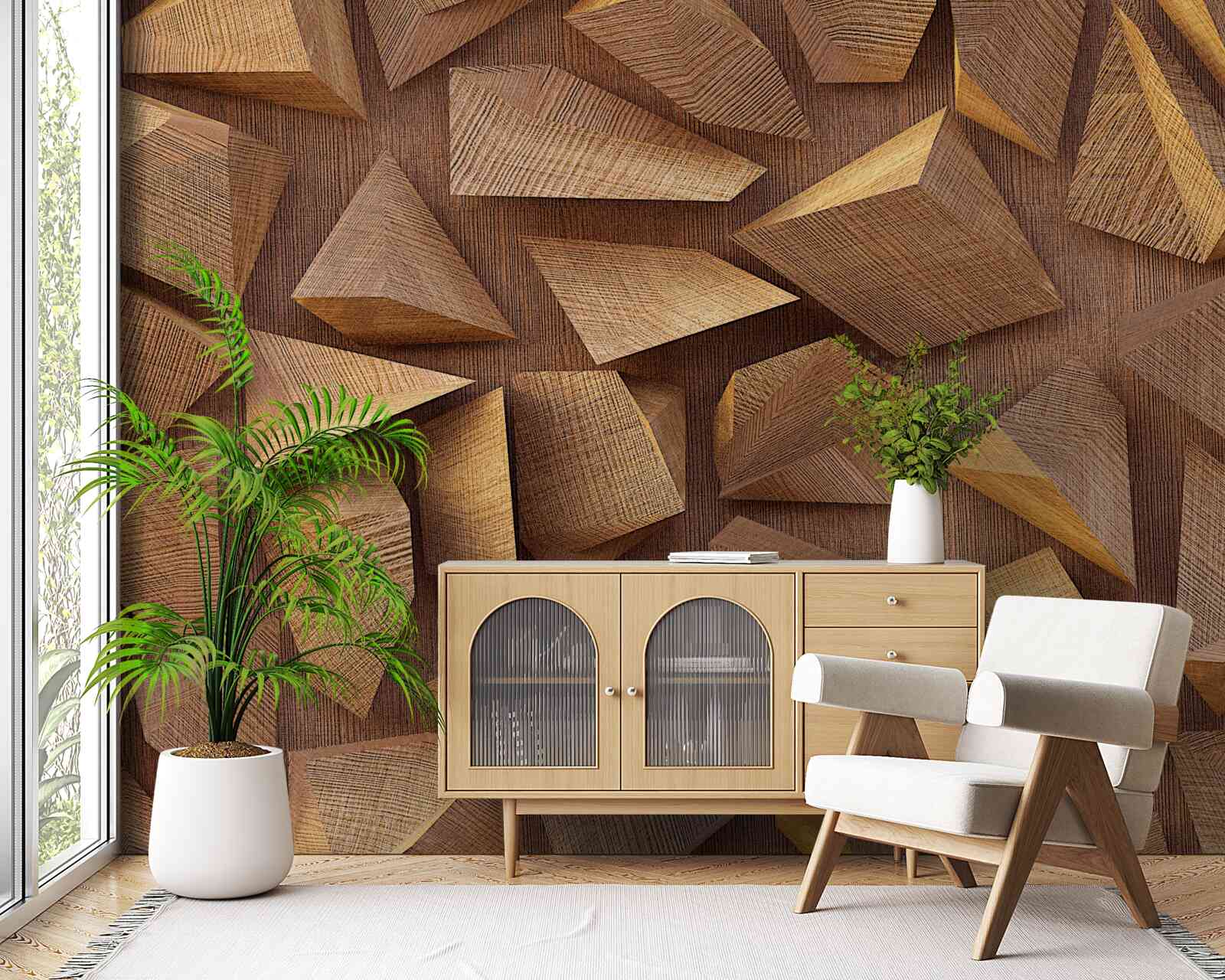 Fototapet diverse bucăți de lemn