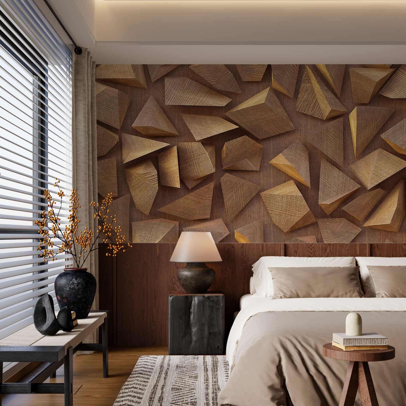 Fototapet diverse bucăți de lemn