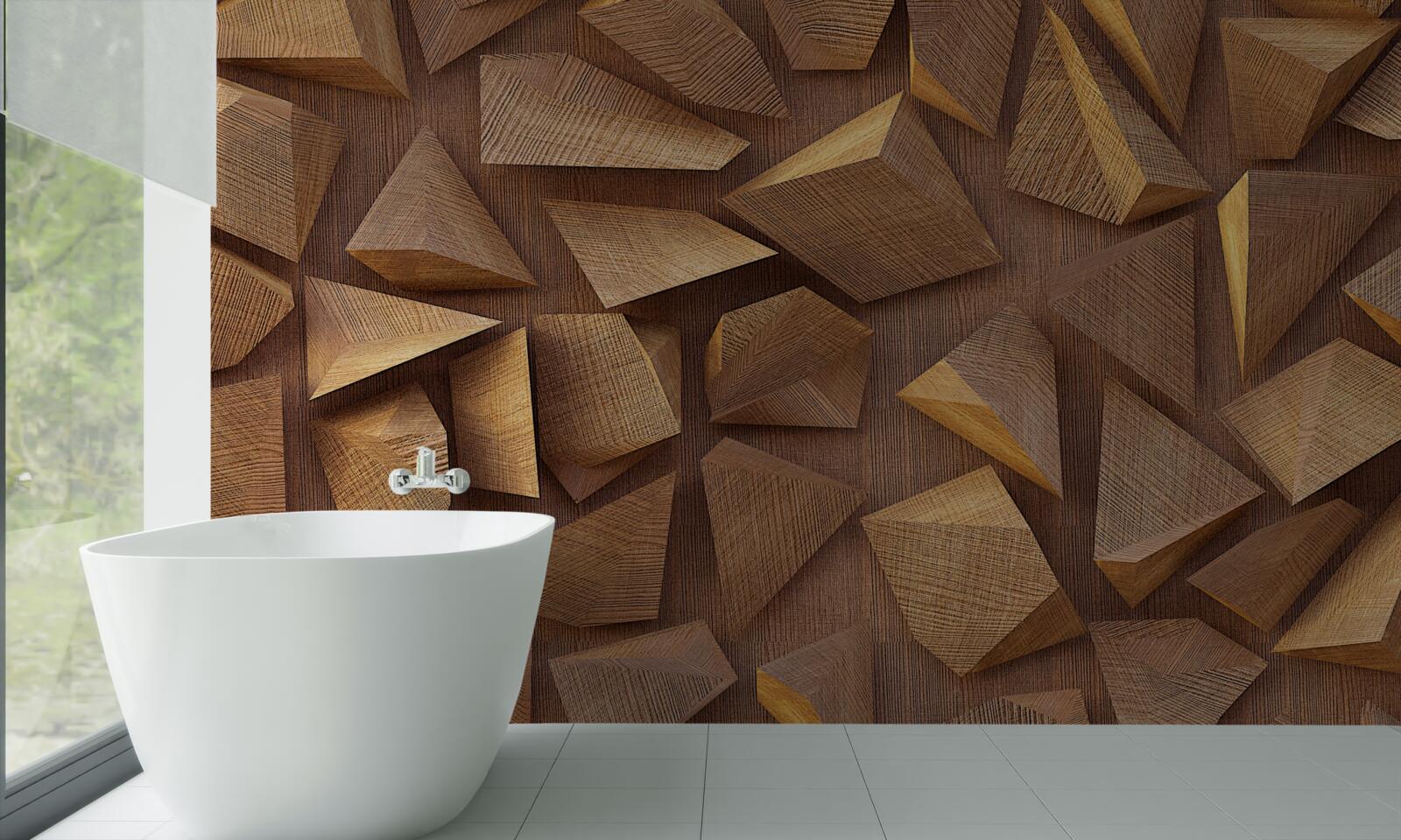 Fototapet diverse bucăți de lemn