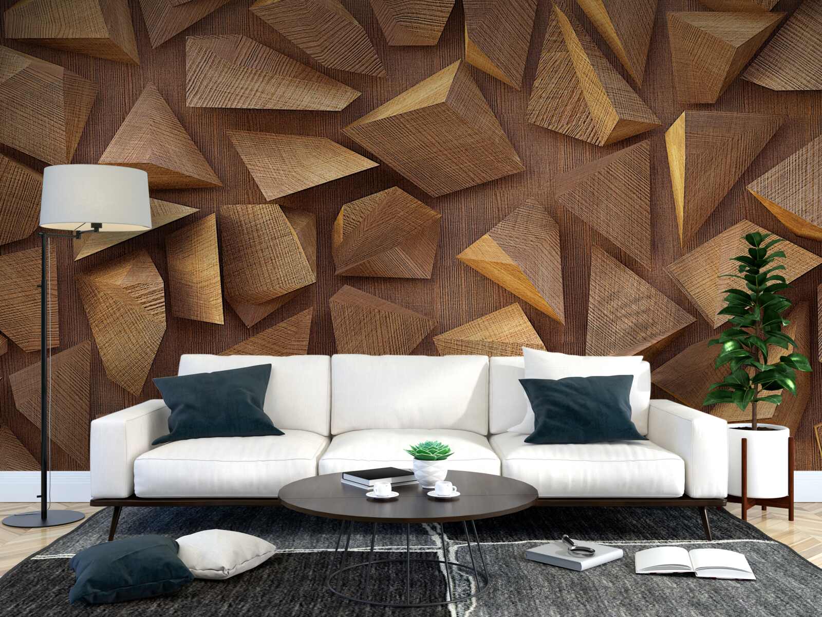 Fototapet diverse bucăți de lemn